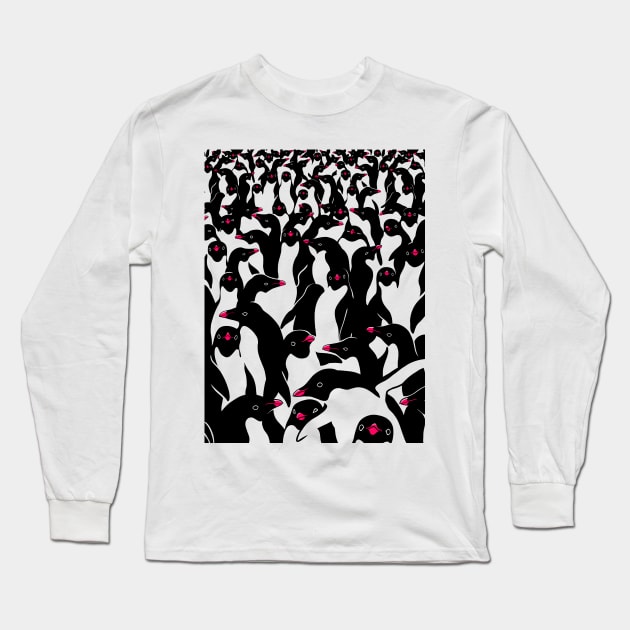 meanwhile penguins II Long Sleeve T-Shirt by Lab7115